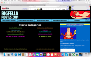 The now defunct Bigfellamovies.com (image courtesy of the Wayback Machine)